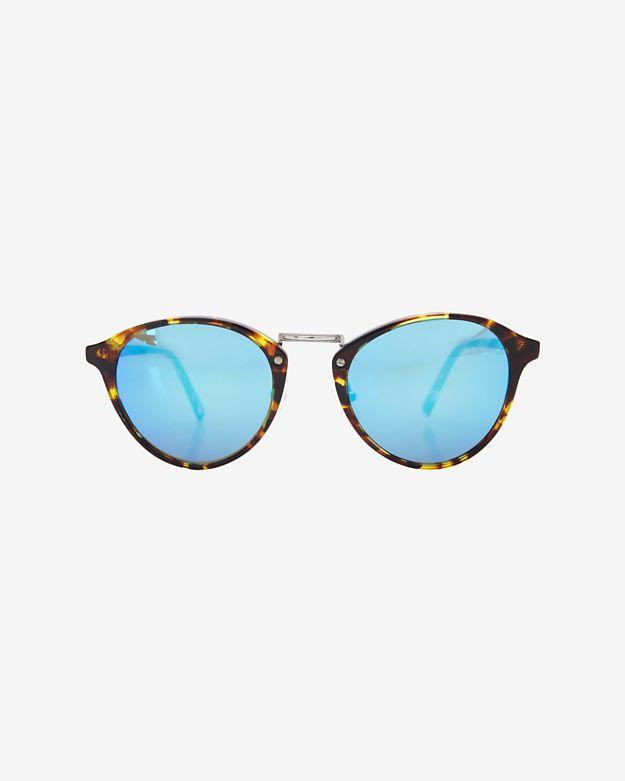 Spektre Sunglasses Havana Rim Mirrored Lense Sunglasses