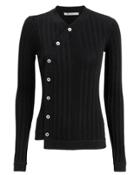 T By Alexander Wang Deconstructed Placket Top Black P
