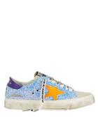 Golden Goose May Orange Star Glitter Low-top Sneakers Blue Glitter/orange/purple 36