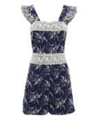 Nightcap Clothing Olive Embroidered Romper Navy P