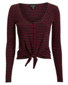 Exclusive For Intermix Intermix Pippa Striped Top Red/black P