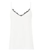 L'agence Lia Lace Trim Camisole Black/white P