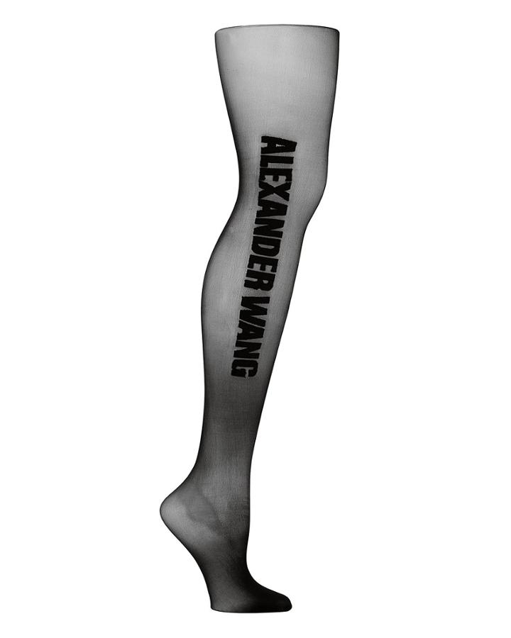 Alexander Wang Logo Tights Black 1size