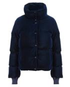 Sam Sophia Velvet Puffer Navy S