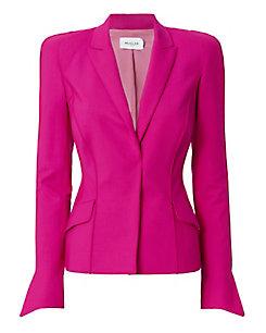 Mugler Pink Stretch-wool Blazer