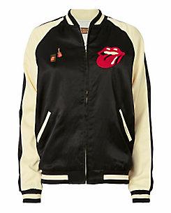 Madeworn Rolling Stones Satin Bomber Jacket