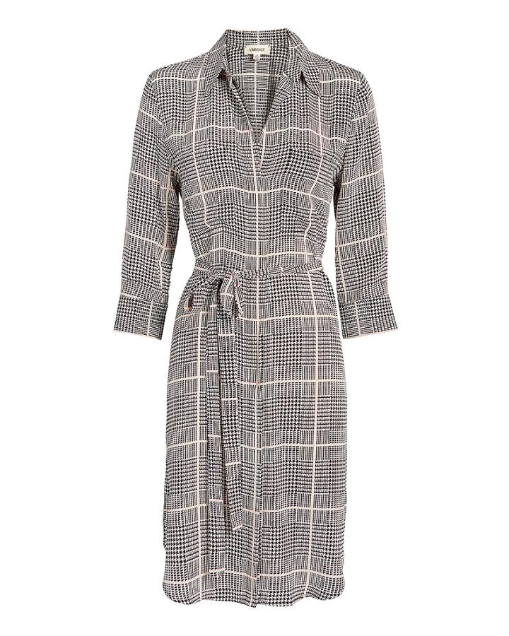 L'agence Stella Plaid Shirtdress Blk/wht P