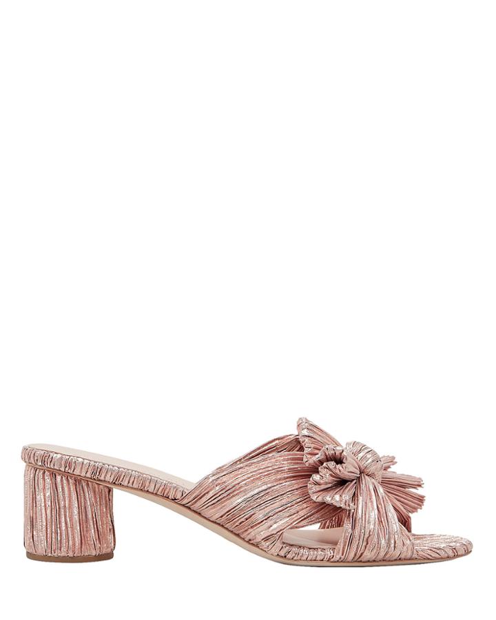 Loeffler Randall Emilia Rose Gold Slide Sandals Rose Gold 6.5