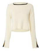 3.1 Phillip Lim Button Detail Split Sleeve Sweater Ivory M