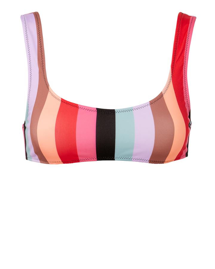 Solid & Striped Elle Malibu Stripe Bikini Top Multi L
