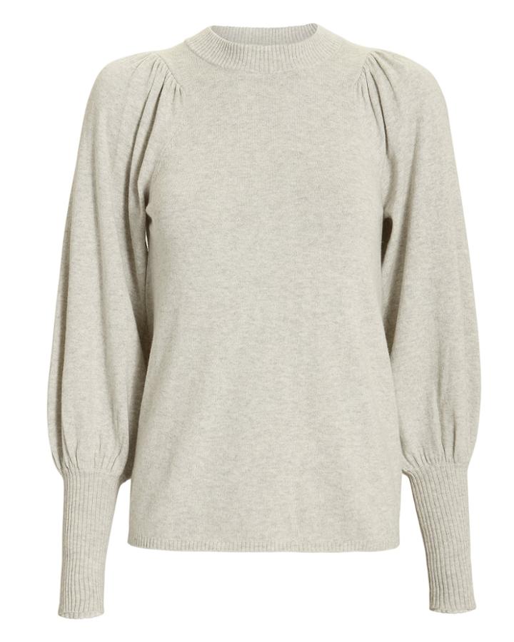 Apiece Apart Dewi Ballon Sleeve Crewneck Sweater Grey P