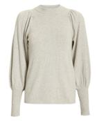 Apiece Apart Dewi Ballon Sleeve Crewneck Sweater Grey P