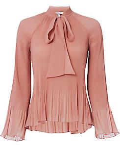 Derek Lam 10 Crosby Pleated Tie Blouse