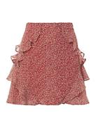 Derek Lam 10 Crosby Red Ruffle Mini Skirt