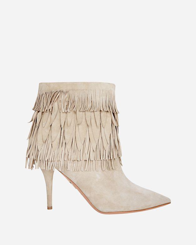Aquazzura Sasha Fringe Suede Bootie
