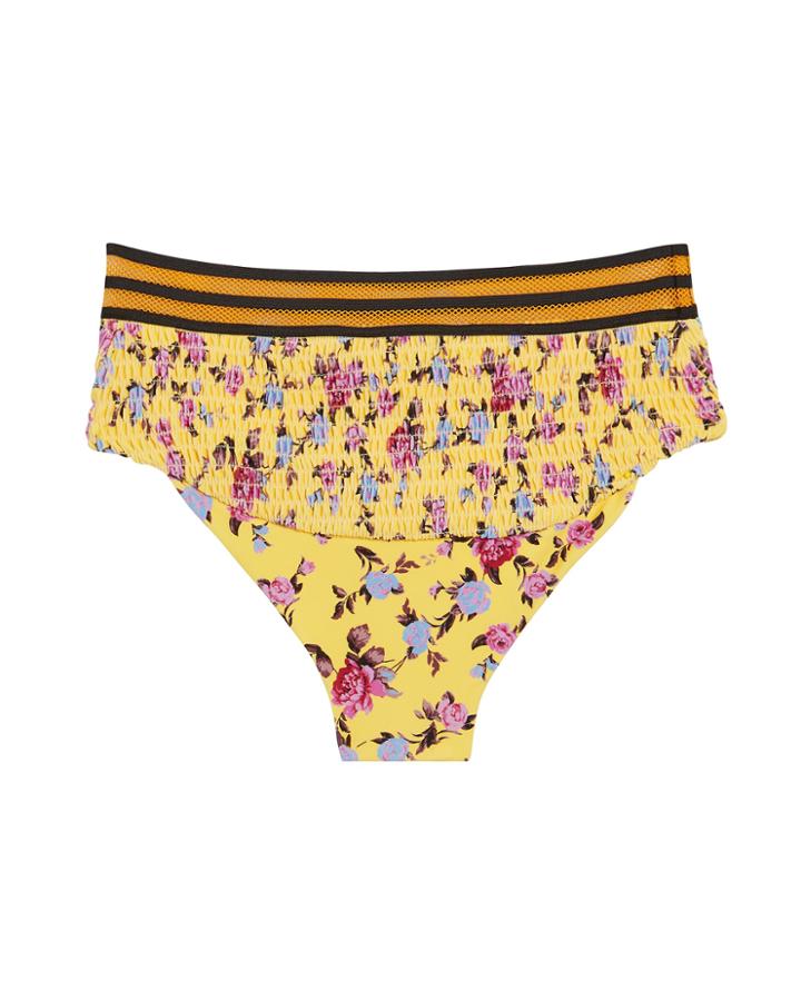 For Love & Lemons Paulina Bikini Bottom Yellow/floral P