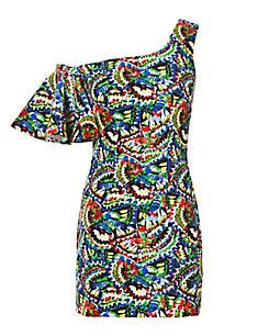 Saloni Greta One Shoulder Dress