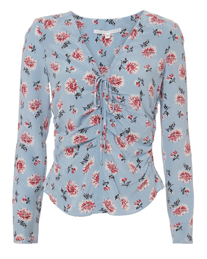 Veronica Beard Daisy Blouse Blue-lt Zero