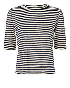 Vince Midi Striped Crop Tee