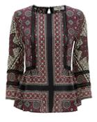 Sea Ezri Printed Blouse Red-drk Zero