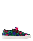 Joshua Sanders Embroidered Lace-up Sneakers