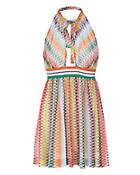 Missoni Mare Knit Crochet Detail Halter Dress