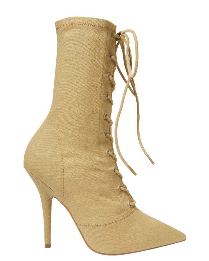Yeezy Dollar Lace-up Booties Green-lt 36