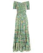 Poupette St Barths Poupette St Barth Soledad Off-the-shoulder Smocked Dress Green/floral P