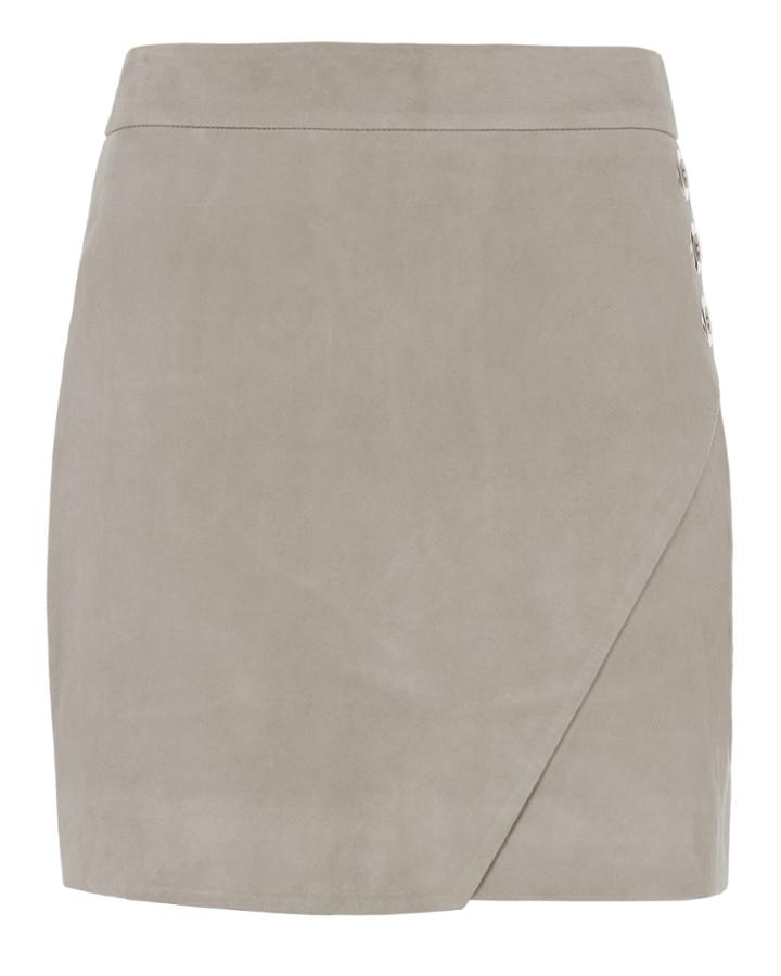 &quot;michelle Mason Suede Wrap Front Mini Skirt&quot;