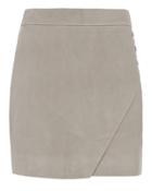 &quot;michelle Mason Suede Wrap Front Mini Skirt&quot;