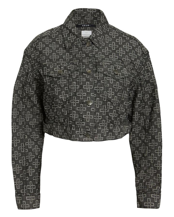 Ksubi Jet Monogram Denim Jacket Black Denim P