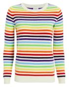 Madeleine Thompson Mars Rainbow Sweater Multi/ivory M