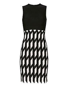 David Koma Zigzag Pattern Knit Dress