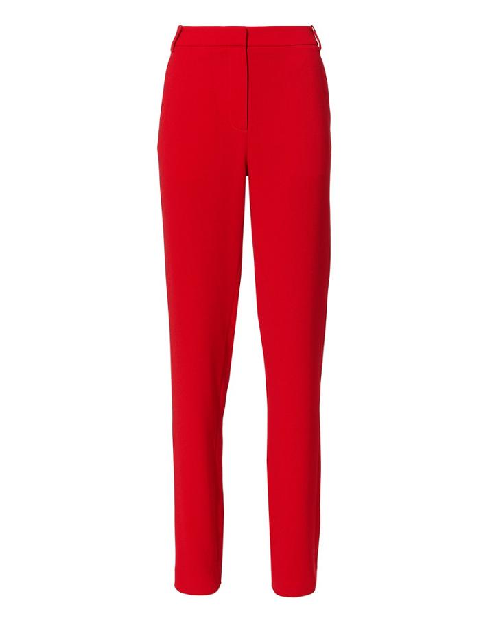 Tibi Beatle Skinny Pants Red 6