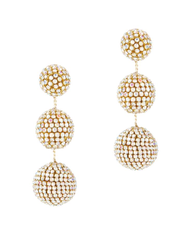 Suzanna Dai Rhinestone Gumball Drop Earrings Metallic 1size