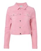 Cotton Citizen Pink Cropped Jean Jacket Pink-lt 2 P