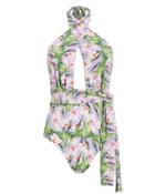 Patbo Floral Cross Front One Piece Swimsuit Lilac/floral M