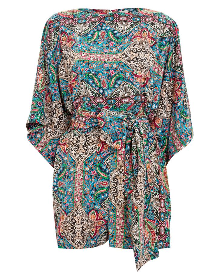 Warm Samurai Printed Romper Blue/red/print 1