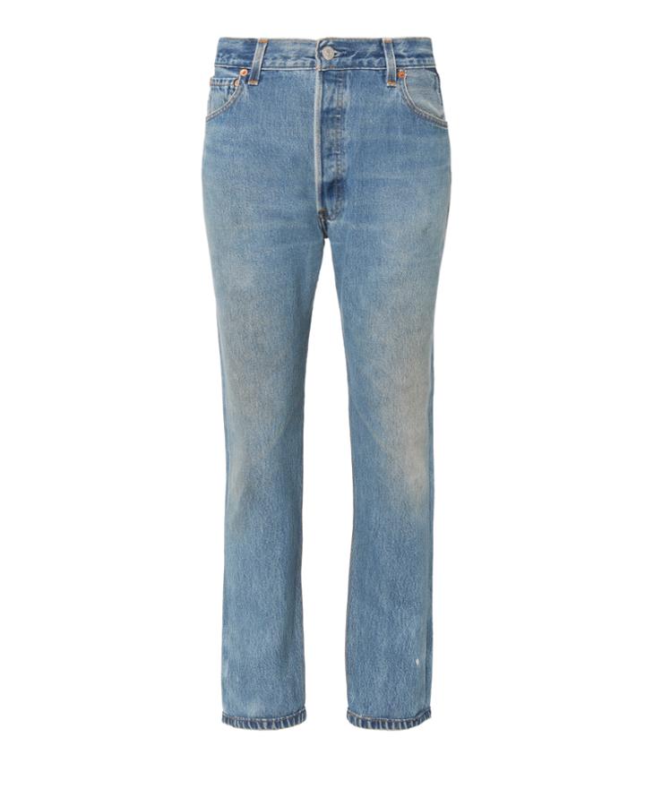 Re/done High-rise Crop Jeans Denim-med 25