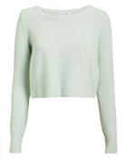 Exclusive For Intermix Intermix Julia Cropped Sweater Mint Green L