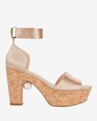 Nicholas Kirkwood Maya Satin Cork Wedge