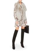 Intermix Yves Salomon Toscana Shearling Vest Taupe 36