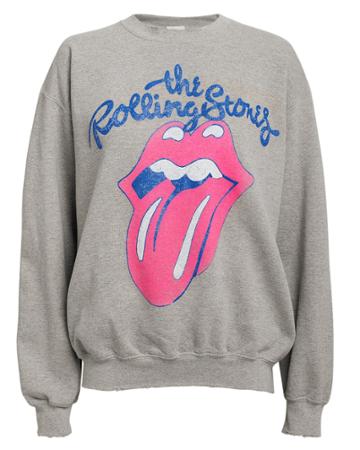 Made Worn Madeworn Rolling Stones Graphic Sweatshirt Grey M