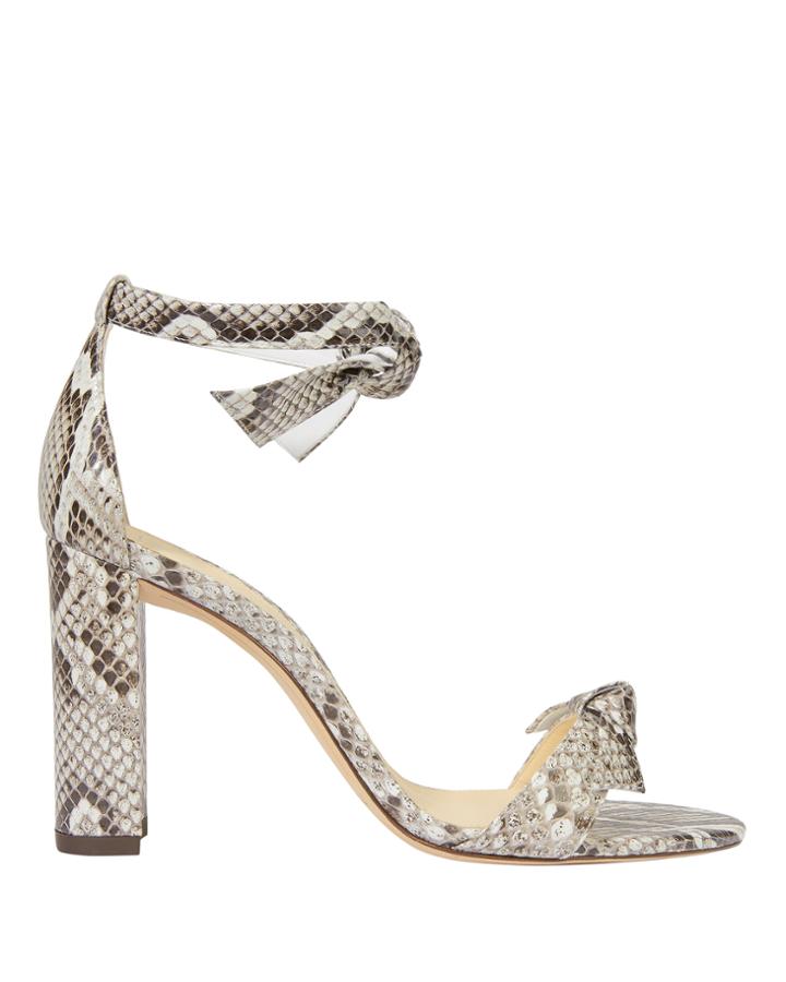Alexandre Birman Clarita Python Sandals Blk/wht 36.5