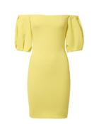 Cushnie Et Ochs Silvia Off Shoulder Mini Dress Yellow 6