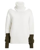 Monse Double Cuff Slashed Sweater White/olive P