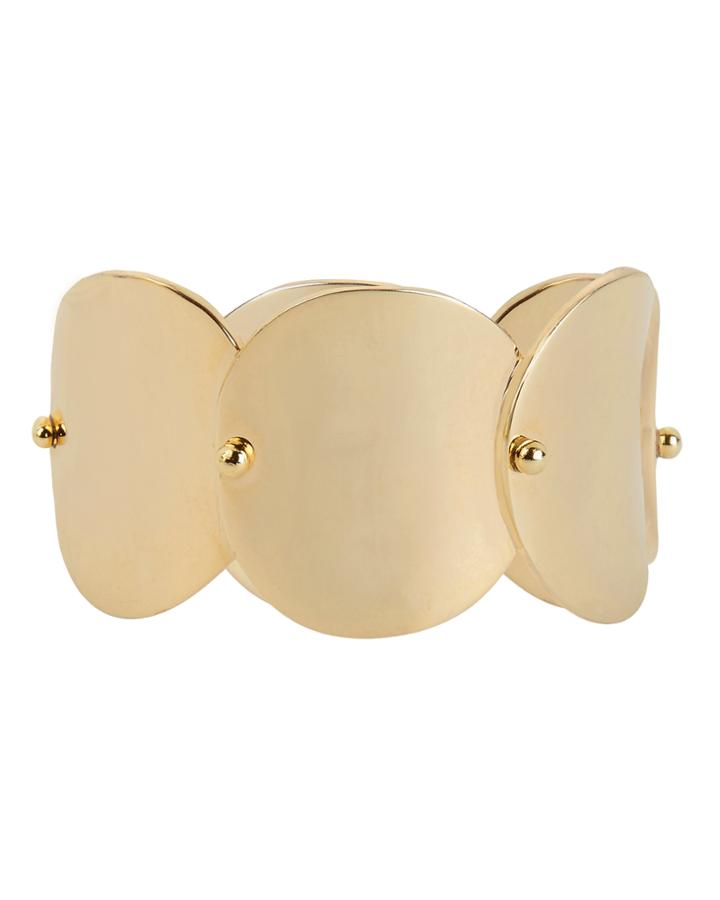Eddie Borgo Wide Pinned Pailette Cuff Metallic 1size