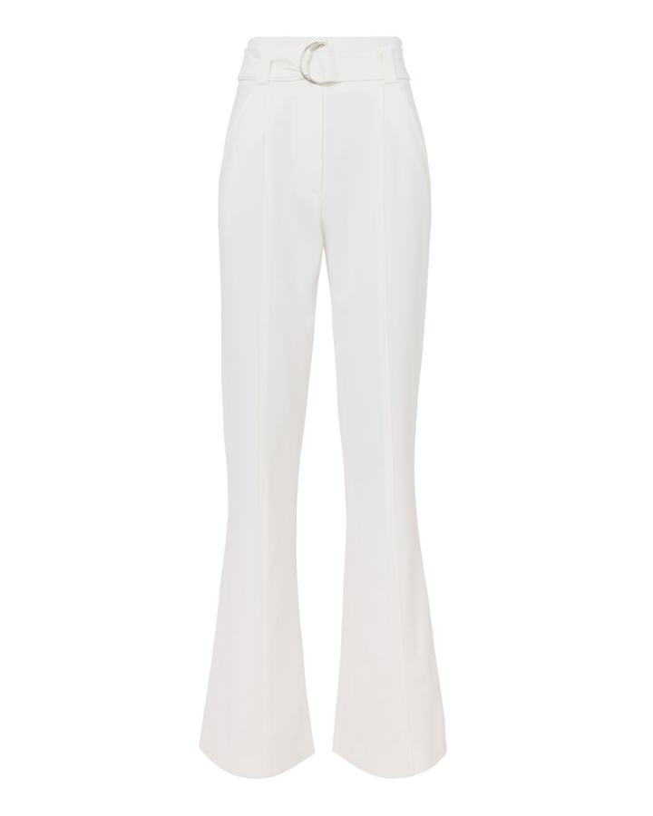 Alc A.l.c. Foster Belted Wide Leg White Pants White Zero