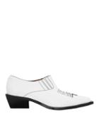 Rejina Pyo Dolores Western White Ankle Booties White 41