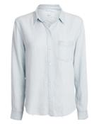 Rails Ingrid Light Vintage Raw Hem Shirt Denim-lt M
